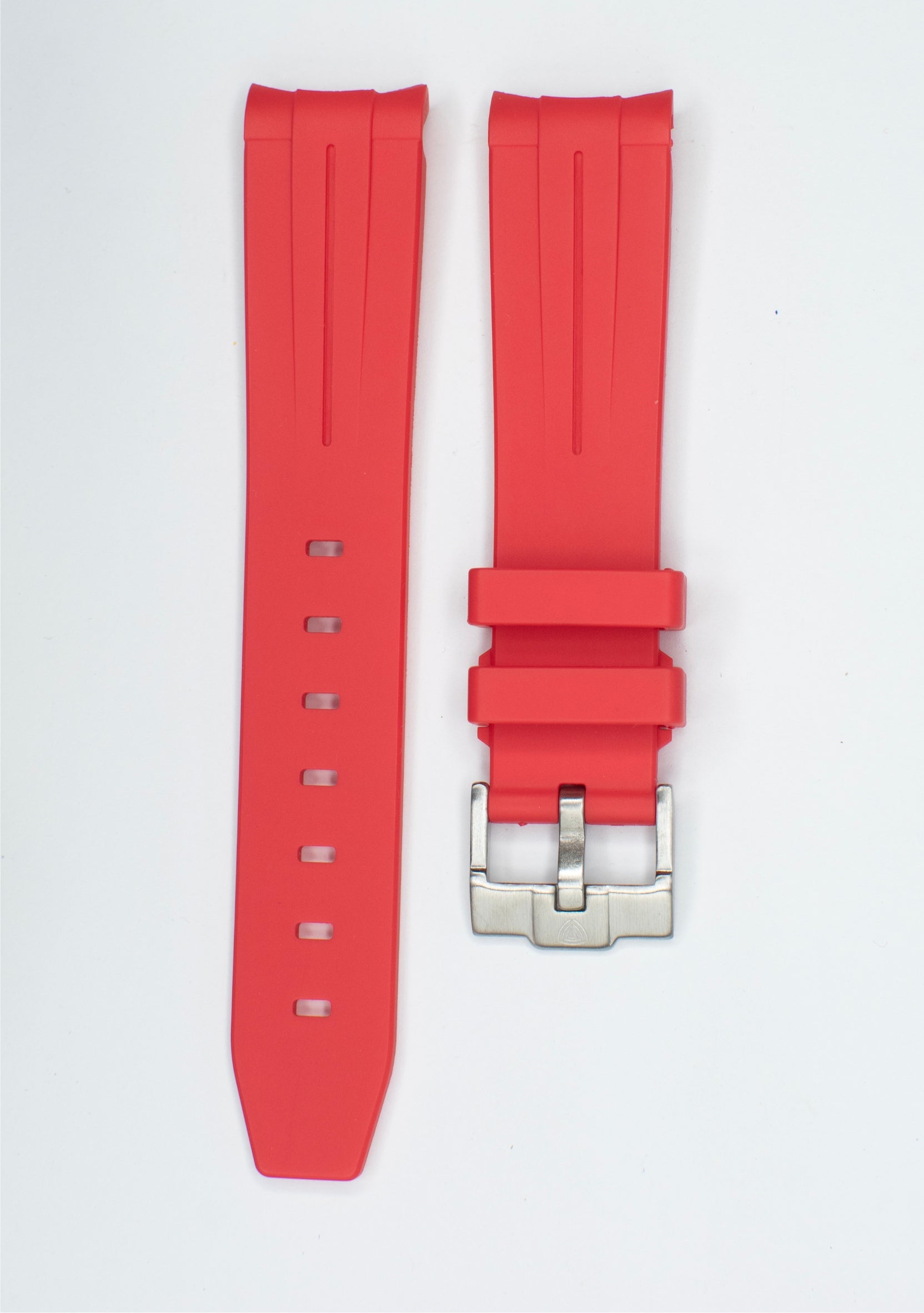 SOLID RED - RUBBER WATCH STRAP for OMEGA X SWATCH SPEEDMASTER MOONSWATCH