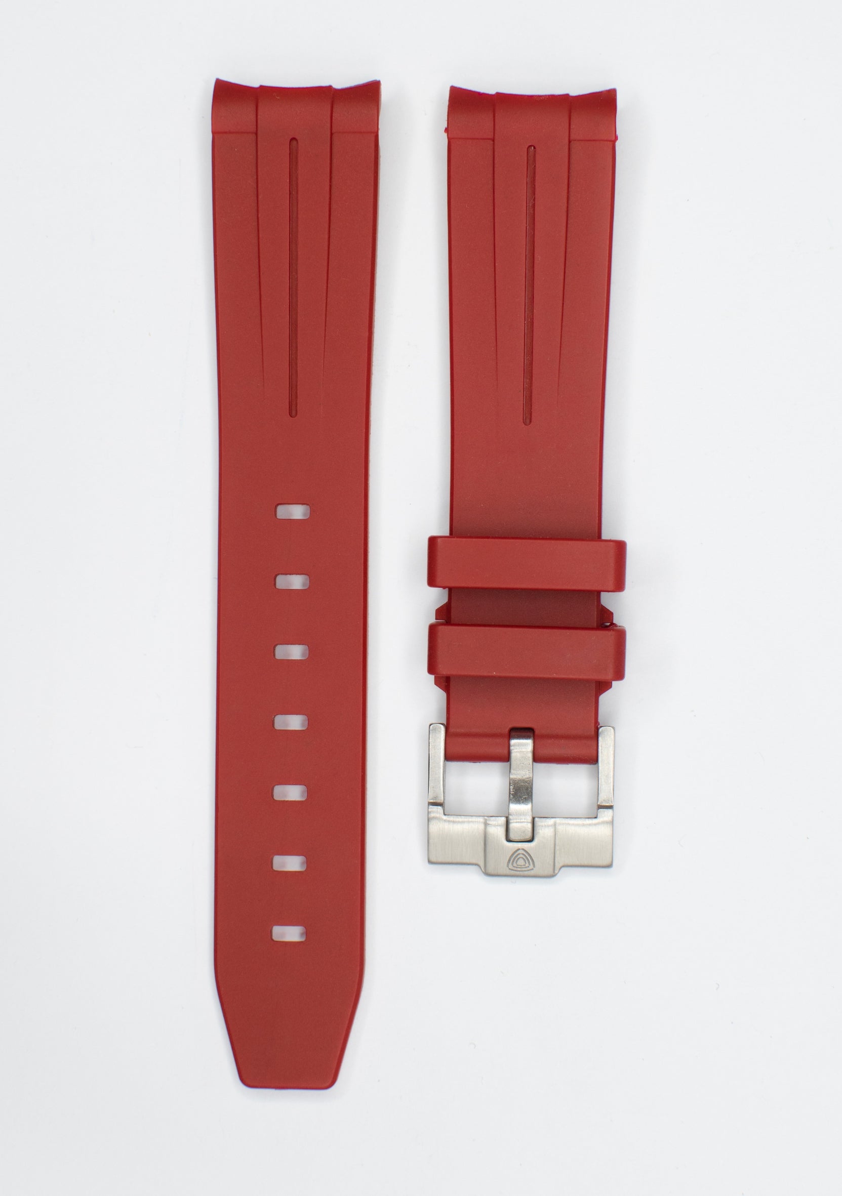 SOLID BURGUNDY - RUBBER WATCH STRAP for OMEGA X SWATCH SPEEDMASTER MOONSWATCH