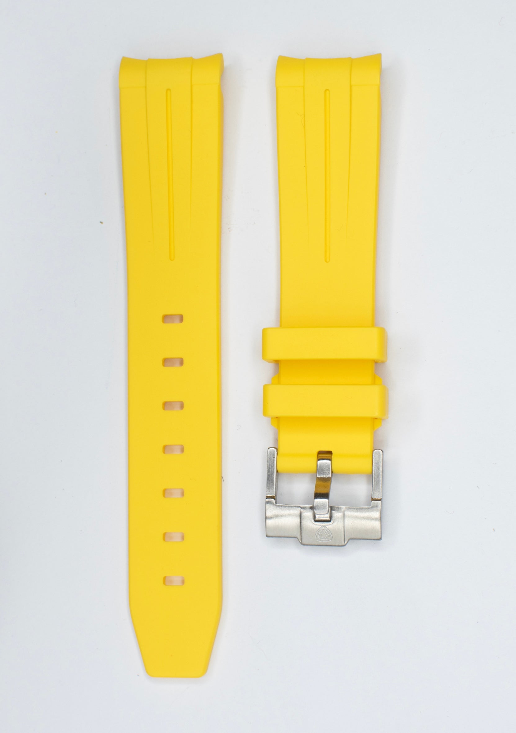 SOLID YELLOW RUBBER WATCH STRAP for OMEGA X SWATCH SPEEDMASTER MOONSWATCH