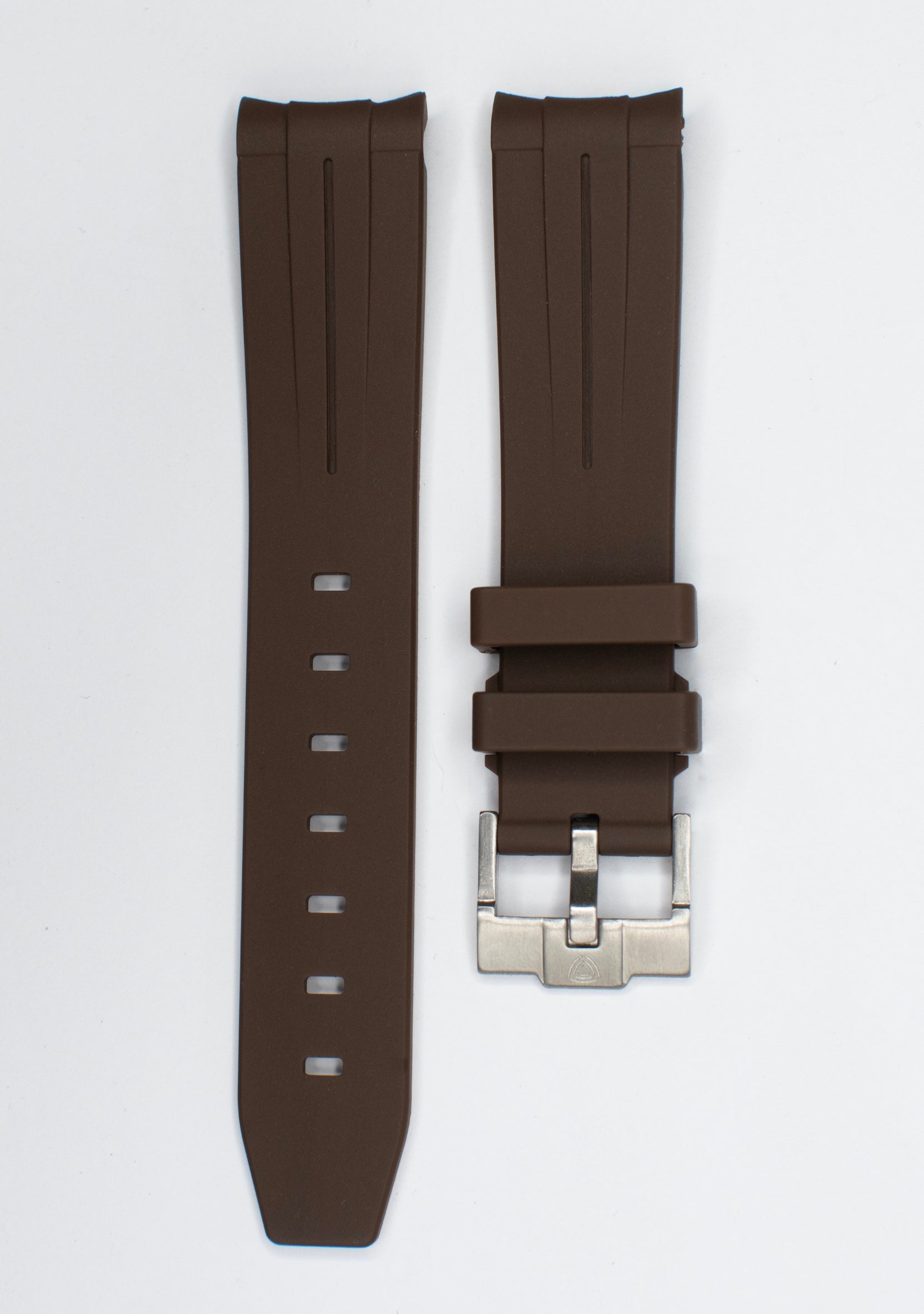 DARK BROWN - RUBBER WATCH STRAP for OMEGA X SWATCH SPEEDMASTER MOONSWATCH