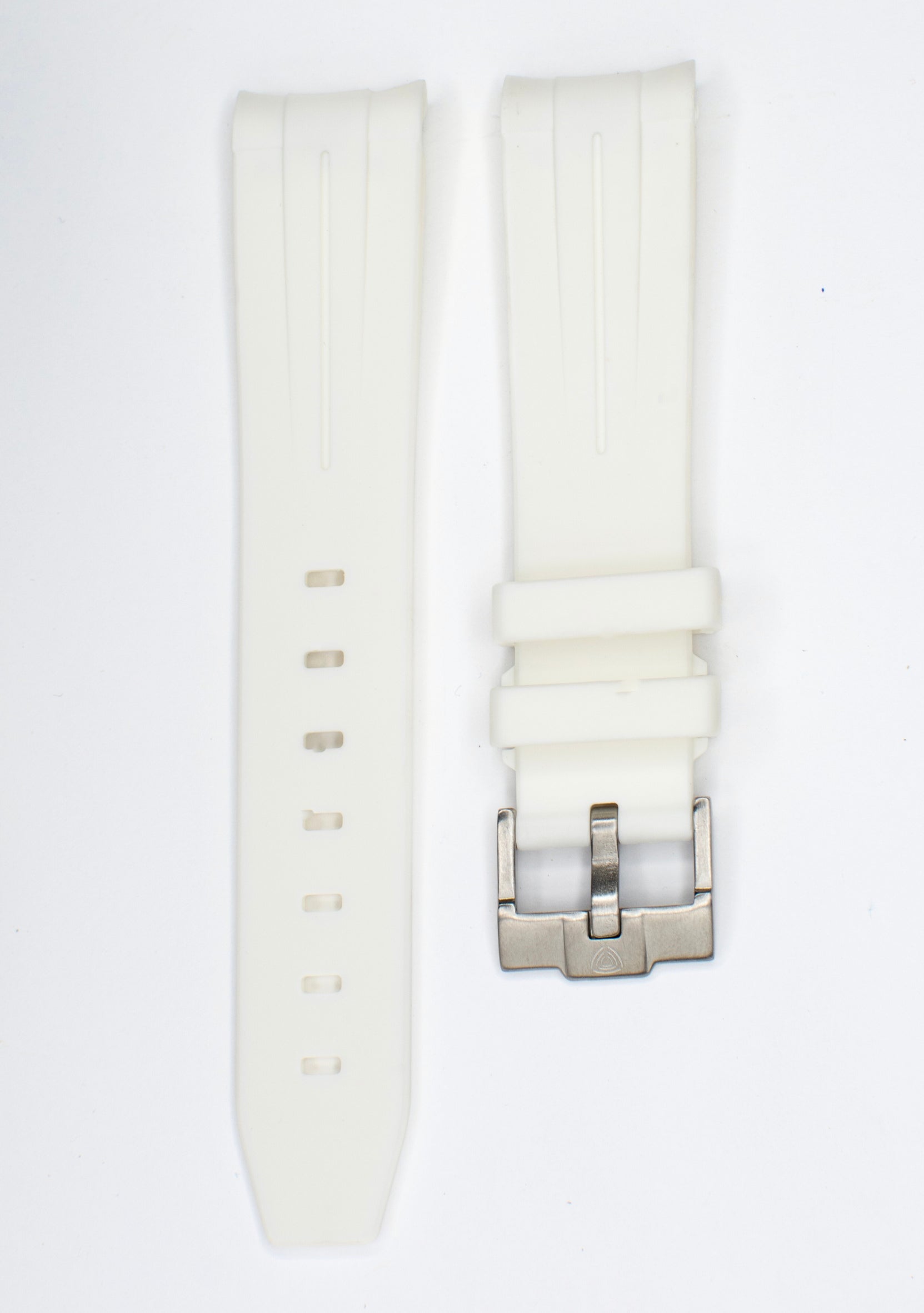 SOLID WHITE - RUBBER WATCH STRAP for OMEGA X SWATCH SPEEDMASTER MOONSWATCH