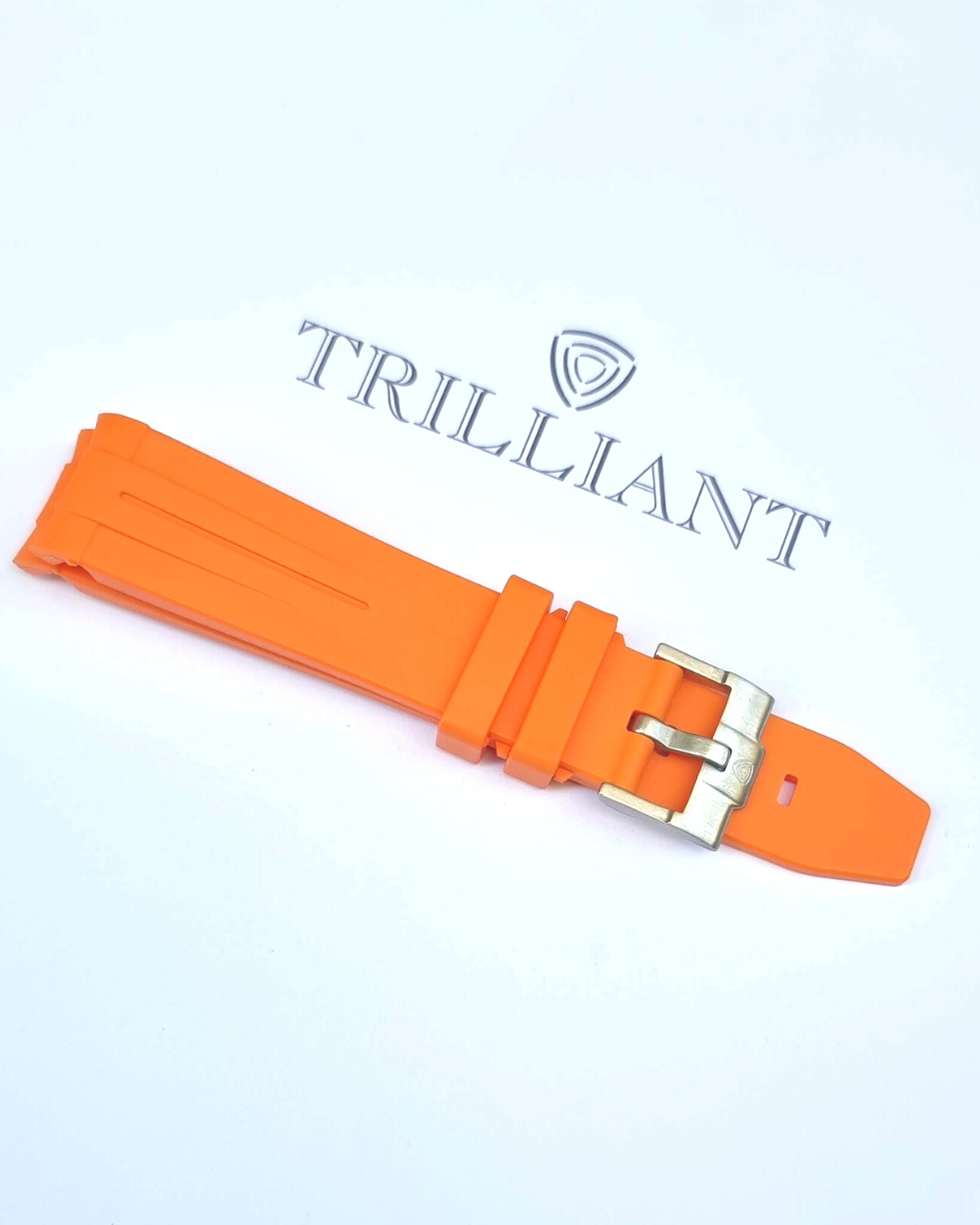 SOLID ORANGE - RUBBER WATCH STRAP for OMEGA X SWATCH SPEEDMASTER MOONSWATCH