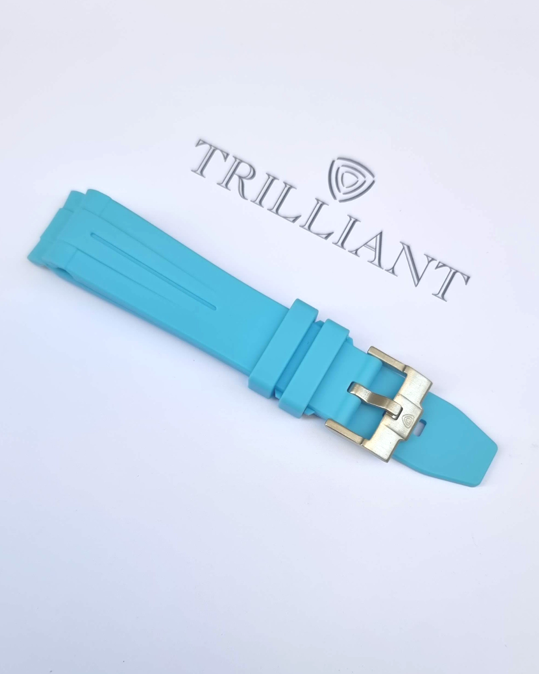 ELECTRIC BLUE - RUBBER WATCH STRAP for OMEGA X SWATCH SPEEDMASTER MOONSWATCH