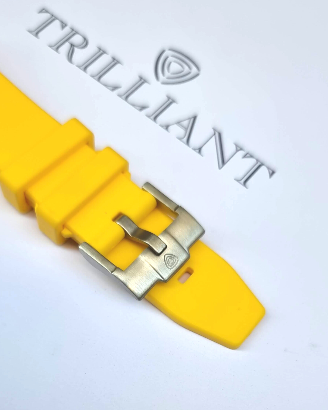 SOLID YELLOW - RUBBER WATCH STRAP for OMEGA X SWATCH SPEEDMASTER MOONSWATCH
