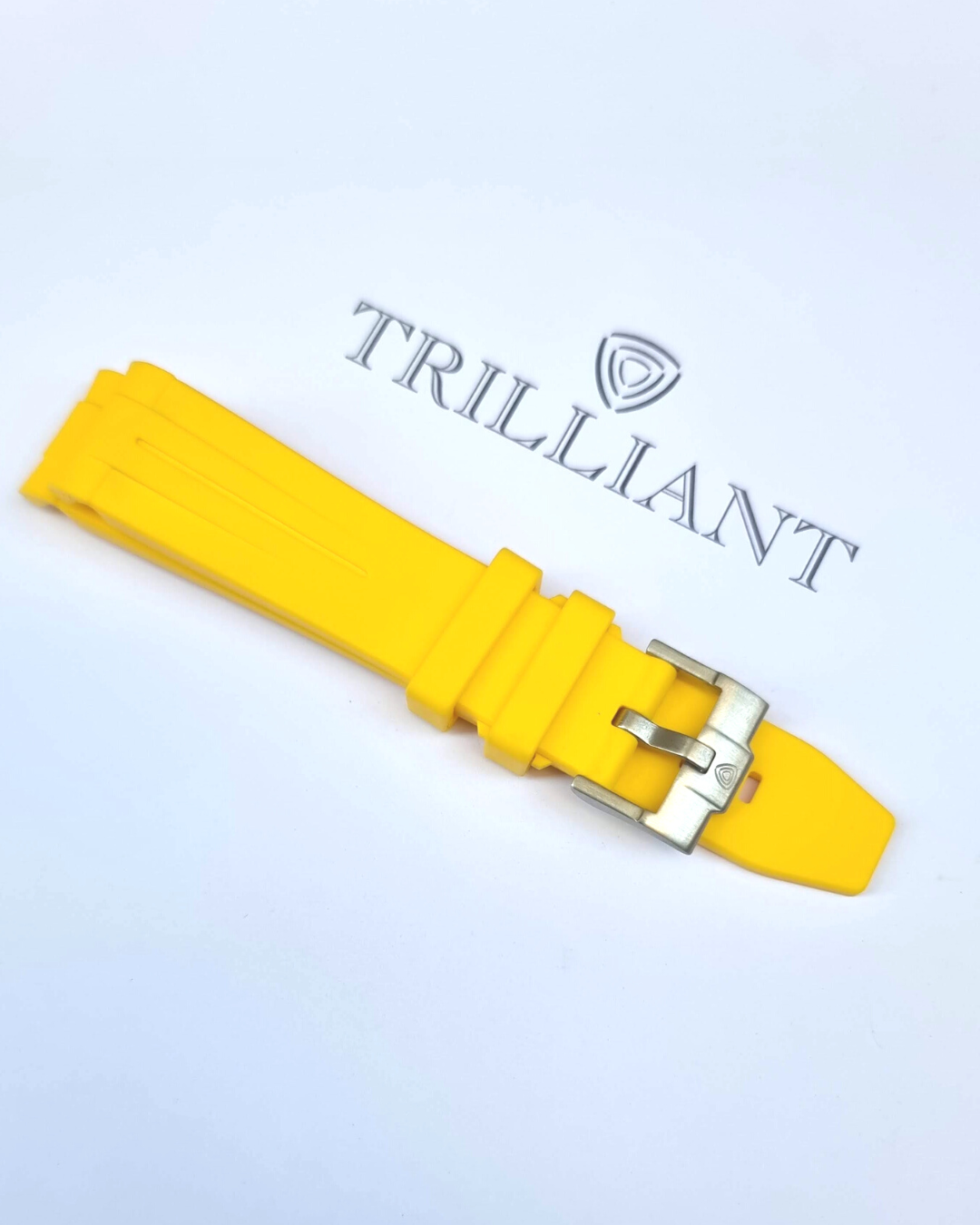 SOLID YELLOW - RUBBER WATCH STRAP for OMEGA X SWATCH SPEEDMASTER MOONSWATCH