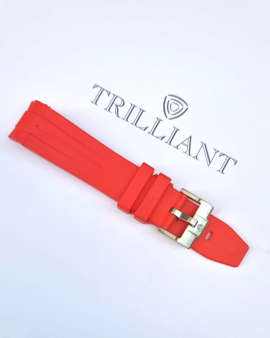SOLID RED - RUBBER WATCH STRAP for OMEGA X SWATCH SPEEDMASTER MOONSWATCH