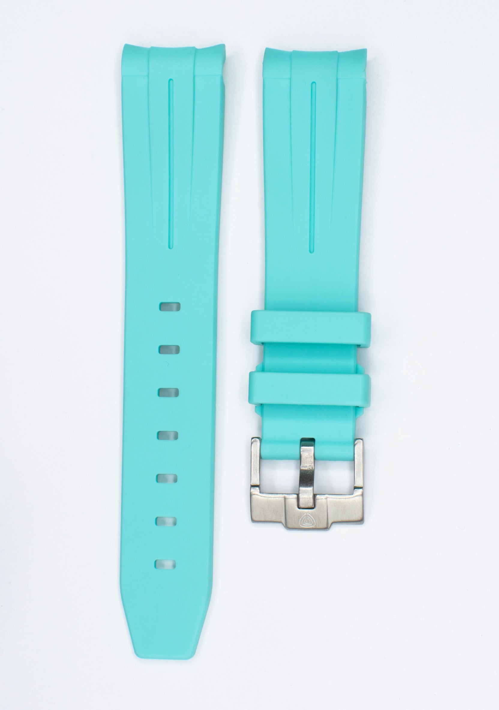 ELECTRIC TEAL - RUBBER WATCH STRAP for OMEGA X SWATCH SPEEDMASTER MOONSWATCH