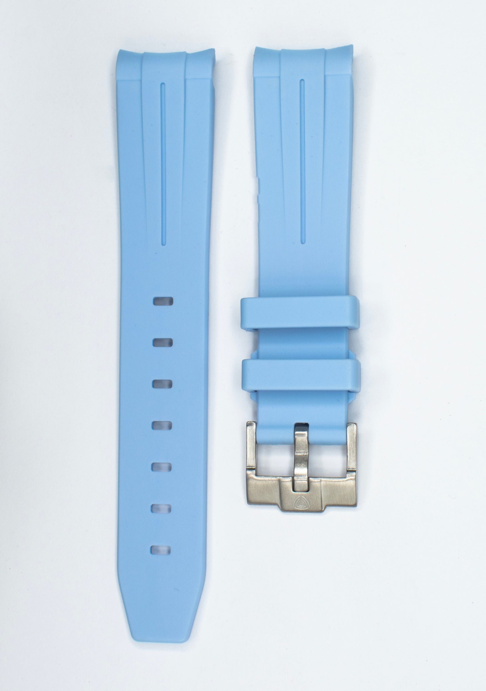 SOLID SKY - RUBBER WATCH STRAP for OMEGA X SWATCH SPEEDMASTER MOONSWATCH